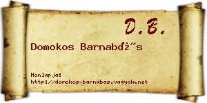 Domokos Barnabás névjegykártya