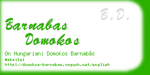 barnabas domokos business card